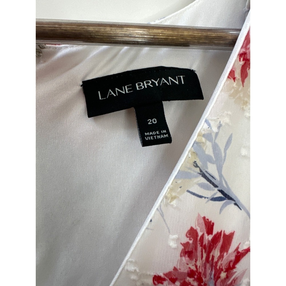 Lane Bryant 4th of July Theme Floral Burnout Dress Tie Plus Size 20 Summer *Flaw - Picture 12 of 15